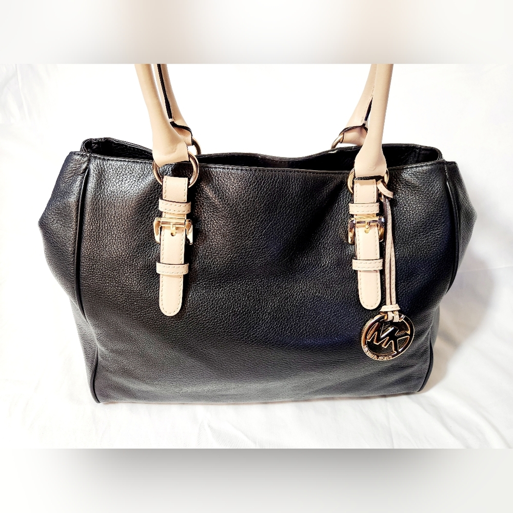 Michael Kors Jet Set Saffiano Shoulder Tote Bag Black - Picture 14 of 14